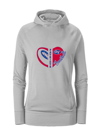 Owen Valley Patriots Heart Football Women's Hoodie