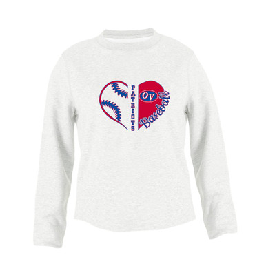Owen Valley Patriots Heart Baseball Women's Sweatshirt