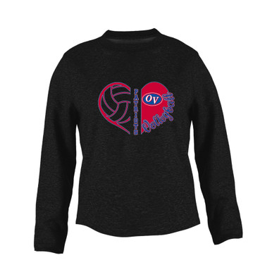 Owen Valley Patriots Heart Volleyball Women's Sweatshirt