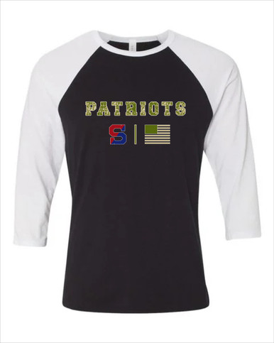 Schenectady Patriots Camo Flag Men's Baseball T-Shirt