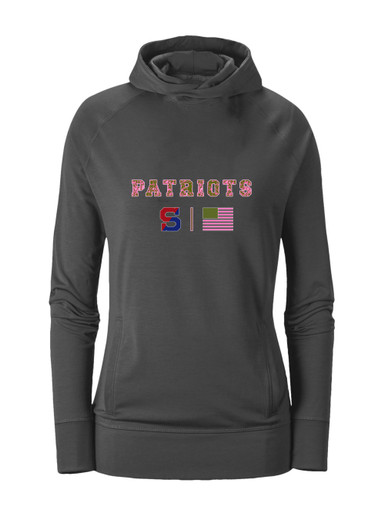 Schenectady Patriots Pink Camo Flag Women's Hoodie