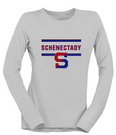Schenectady Patriots Mascot #4 Women's LS T-Shirt