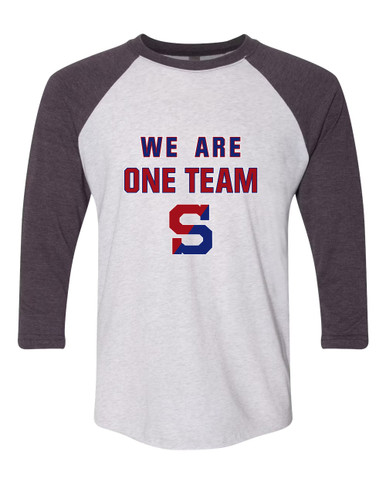 Schenectady Patriots We Are One Team Women's Baseball T-Shirt