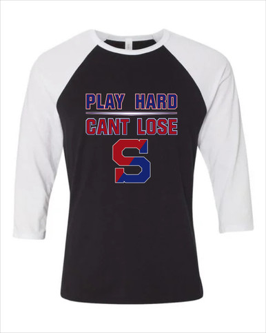 Schenectady Patriots Play Hard, Can't Lose Women's Baseball T-Shirt