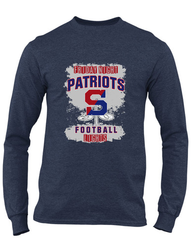 Schenectady Patriots Football #6 Men's LS T-Shirt