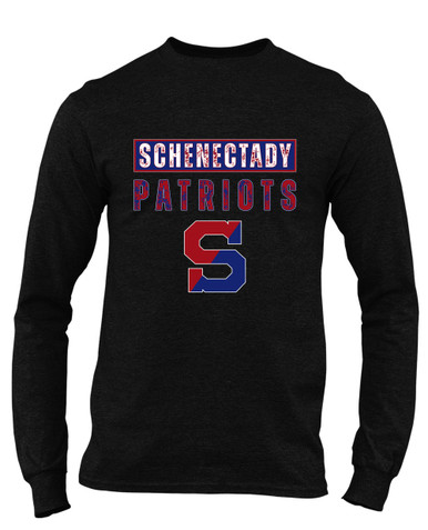 Schenectady Patriots Mascot #9 Men's LS T-Shirt