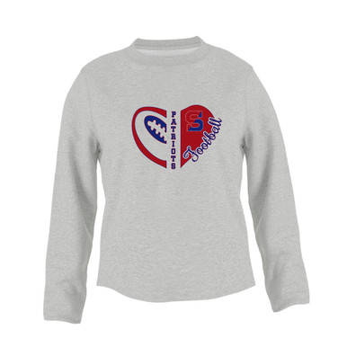 Schenectady Patriots Heart Football Women's Sweatshirt