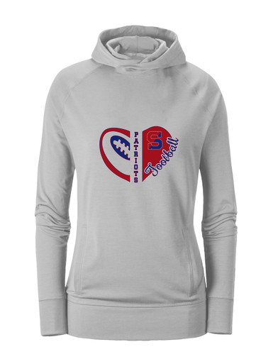 Schenectady Patriots Heart Football Women's Hoodie