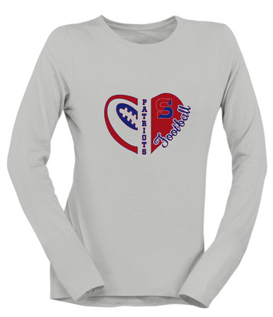 Schenectady Patriots Heart Football Women's Premium LS T-Shirt