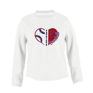 Schenectady Patriots Heart Baseball Women's Sweatshirt