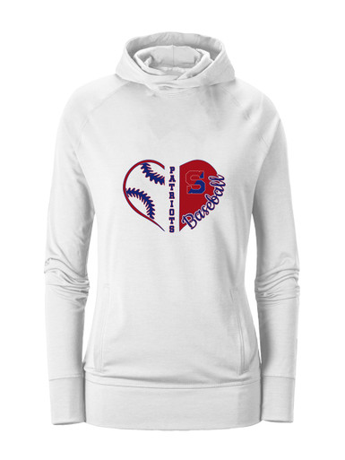 Schenectady Patriots Heart Baseball Women's Hoodie