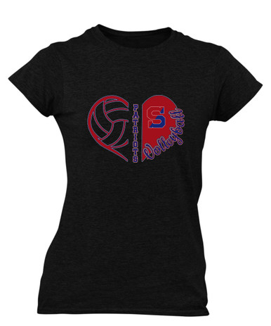 Schenectady Patriots Heart Volleyball Women's SS T-Shirt