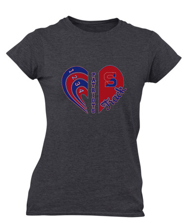Schenectady Patriots Heart Track Women's SS T-Shirt