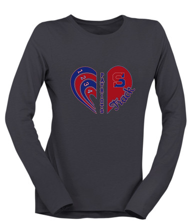 Schenectady Patriots Heart Track Women's Premium LS T-Shirt