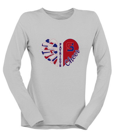 Schenectady Patriots Heart Cheer Women's LS T-Shirt