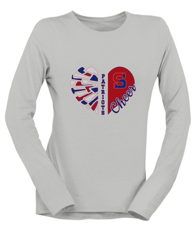 Schenectady Patriots Heart Cheer Women's Premium LS T-Shirt