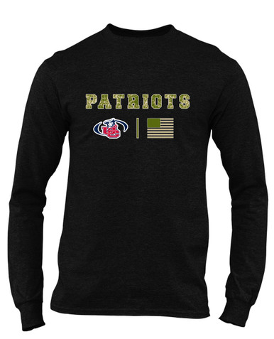 Union County Patriots Camo Flag Men's LS T-Shirt