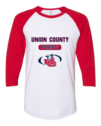 Union County Patriots Mascot #3 Men's Baseball T-Shirt