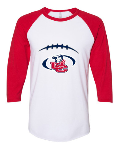 Union County Patriots Football #2 Women's Baseball T-Shirt
