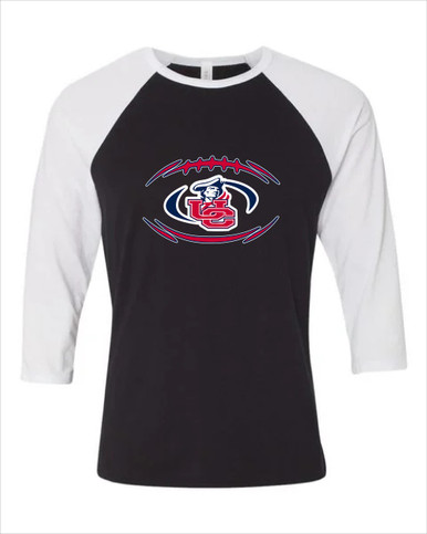 Union County Patriots Football #3 Women's Baseball T-Shirt
