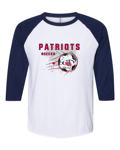 Union County Patriots Soccer #2 Men's Baseball T-Shirt