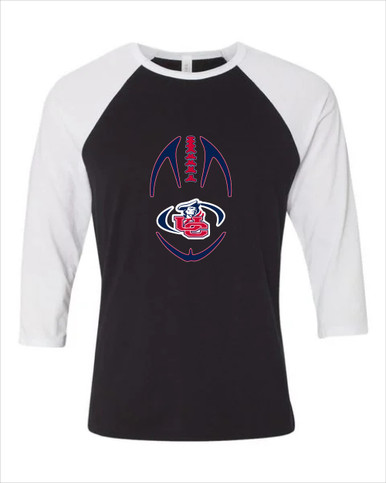 Union County Patriots Football #4 Women's Baseball T-Shirt