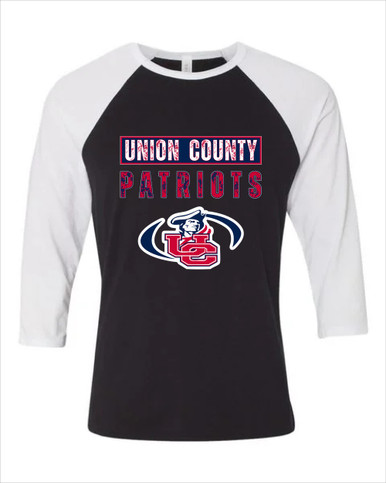 Union County Patriots Mascot #9 Men's Baseball T-Shirt