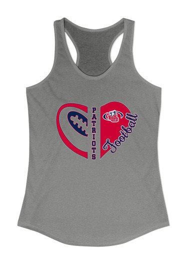 Union County Patriots Heart Football Women's Tank Top