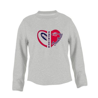 Union County Patriots Heart Football Women's Sweatshirt