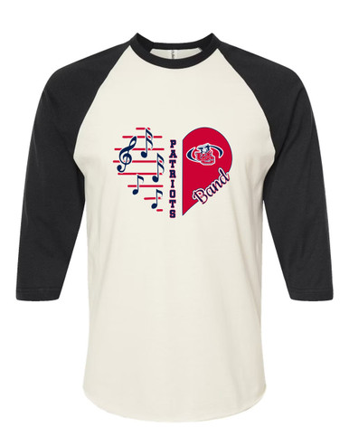 Union County Patriots Heart Band Women's Baseball T-Shirt