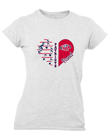Union County Patriots Heart Band Women's SS T-Shirt