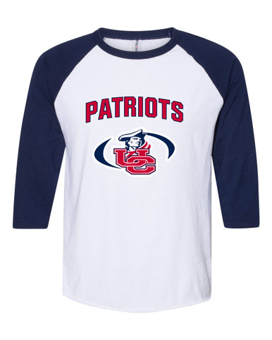 Union County Patriots Mascot #6 Women's Baseball T-Shirt