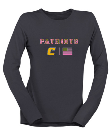 Colonia Patriots Pink Camo Flag Women's Premium LS T-Shirt