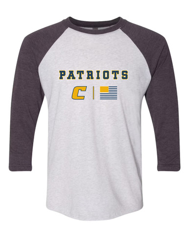 Colonia Patriots Team Colors Flag Men's Baseball T-Shirt