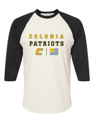 Colonia Patriots Spirit Flag Women's Baseball T-Shirt