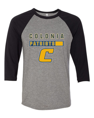 Colonia Patriots Mascot #7 Women's Baseball T-Shirt