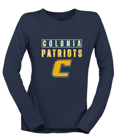 Colonia Patriots Mascot #9 Women's LS T-Shirt