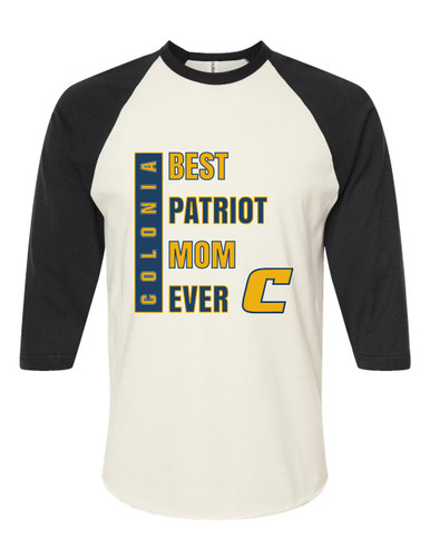 Colonia Patriots Best Patriot Mom Women's Baseball T-Shirt