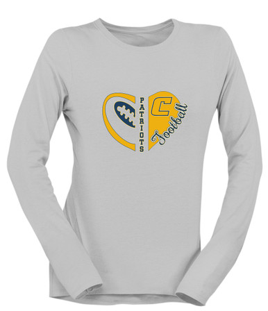 Colonia Patriots Heart Football Women's LS T-Shirt