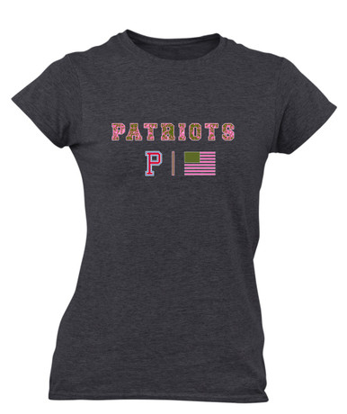 Portsmouth Patriots Pink Camo Flag Women's SS T-Shirt