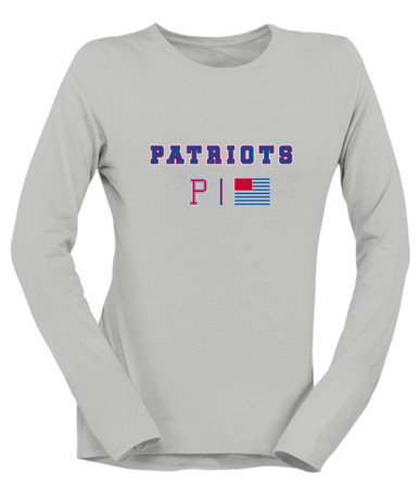 Portsmouth Patriots Team Colors Flag Women's Premium LS T-Shirt