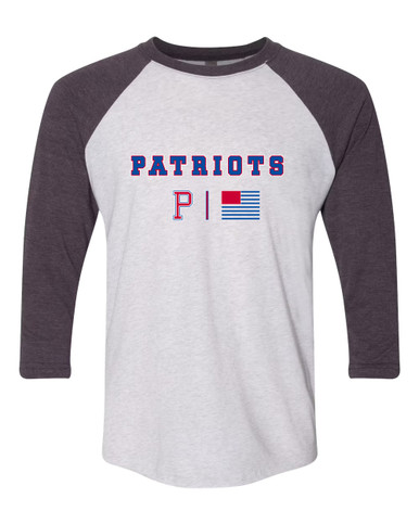 Portsmouth Patriots Team Colors Flag Men's Baseball T-Shirt