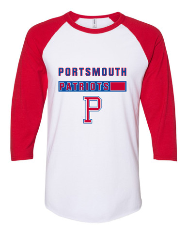 Portsmouth Patriots Mascot #7 Women's Baseball T-Shirt
