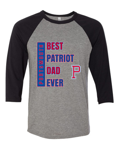 Portsmouth Patriots Best Patriot Dad Men's Baseball T-Shirt