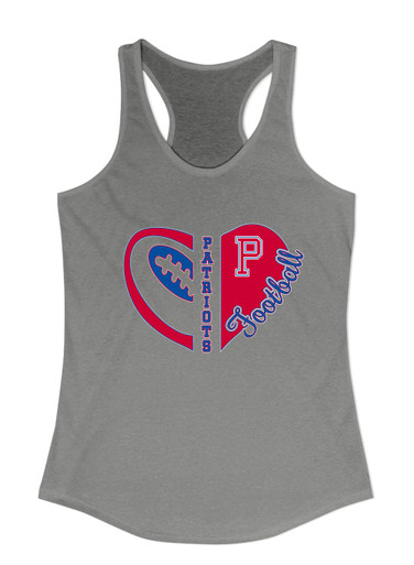 Portsmouth Patriots Heart Football Women's Tank Top