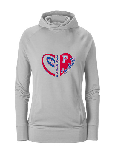 Portsmouth Patriots Heart Football Women's Hoodie