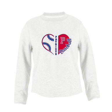 Portsmouth Patriots Heart Baseball Women's Sweatshirt