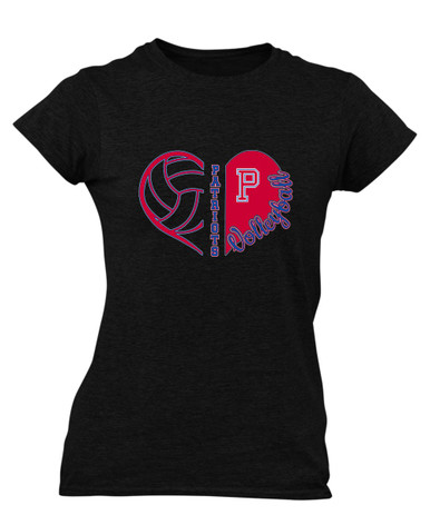 Portsmouth Patriots Heart Volleyball Women's SS T-Shirt
