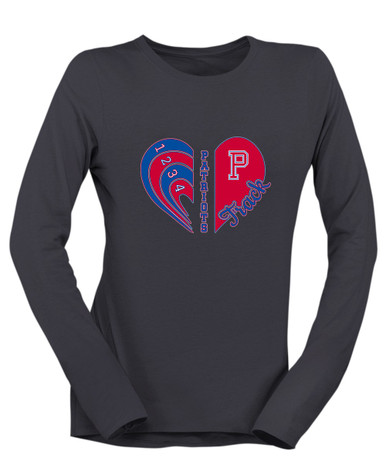 Portsmouth Patriots Heart Track Women's LS T-Shirt