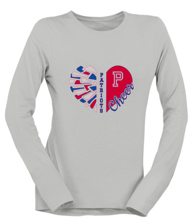 Portsmouth Patriots Heart Cheer Women's Premium LS T-Shirt